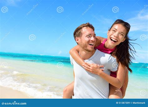 Happy Couple In Love On Beach Summer Vacations Stock Photo Image
