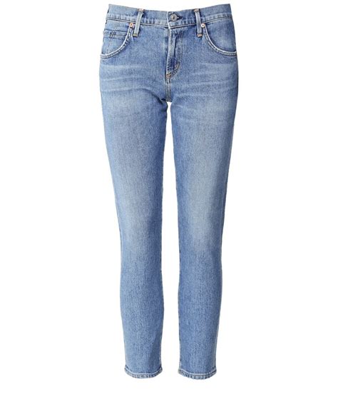 Citizens Of Humanity Blue Elsa Mid Rise Cropped Jeans Jules B