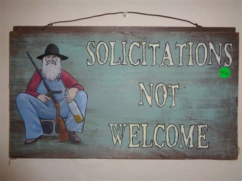 Rustic Sign Solicitations Not Welcome By Tsdesignsus On Etsy