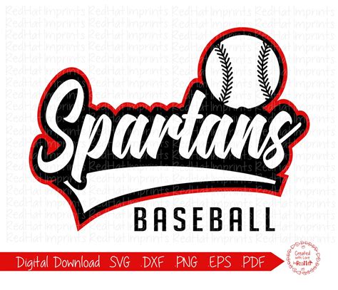 Spartan Baseball Svg Baseball Svg Spartans Baseball Svg Etsy