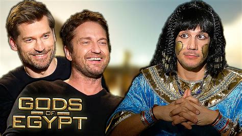 Gods Of Egypt Funny Interview Gerard Butler Nikolaj Coster Waldau Youtube