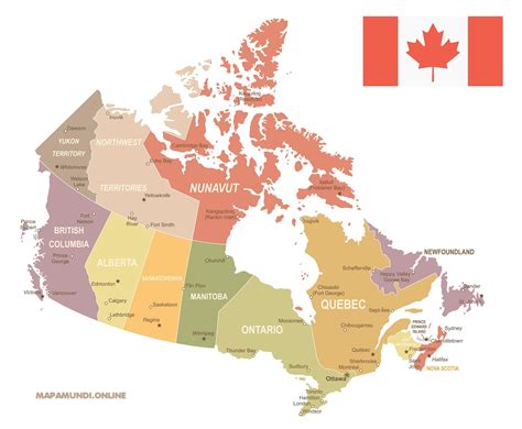 Mapa Politico De Canada