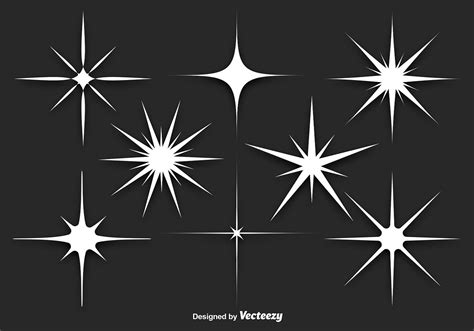 White Sparkles Vector Set 107219 Vector Art At Vecteezy