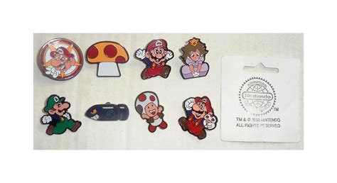 Nintendo Super Mario Pins Original Enamel Badges Pins X 8 Etsy