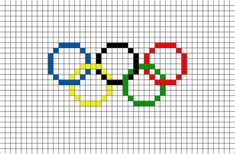 Olympic Rings Pixel Art Pixel Art Easy Pixel Art Pixel Art Pattern