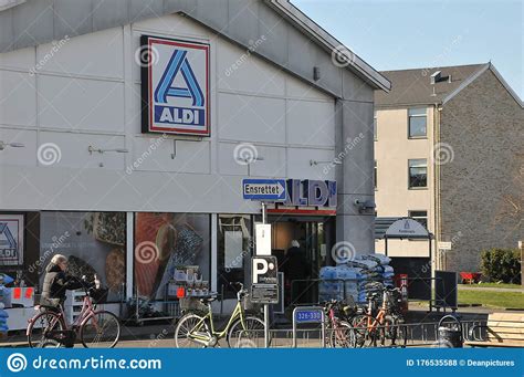 German Grocery Store Chain Aldi Is Open In Copenhagen Editorial Stock