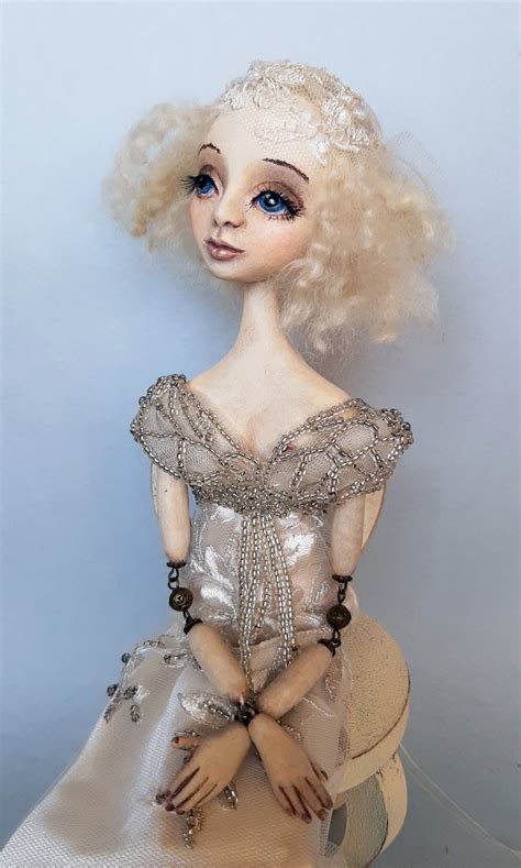 ooak art doll handmade collectible interior beautiful doll unique doll great gatsby era in