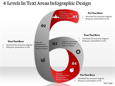 0314 Business Ppt Diagram 4 Levels In Text Areas Infographic Design