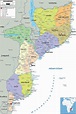 Detailed Political Map of Mozambique - Ezilon Maps