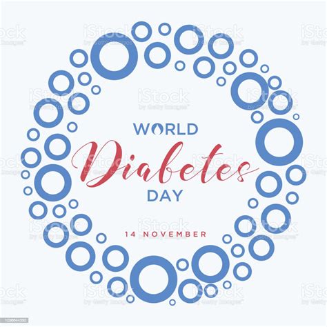 World Diabetes Day Banner With A Blue Circle Symbol Of World Diabetes