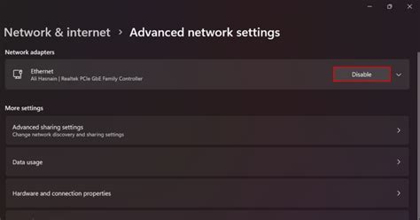 How To Disable Wifi Or Ethernet Network Adapter In Windows 11