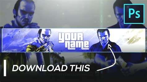 Gaming Banner Template 🔥 Gta 5 Youtube Channel Art Download For