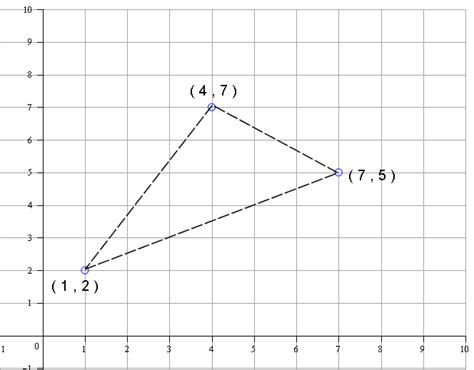 What Is The Perimeter Of A Triangle With Corners At 7 5 1 2