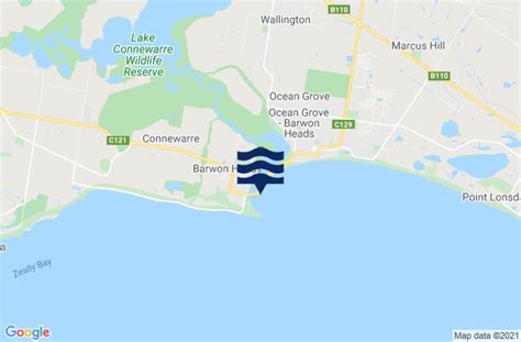 Barwon Heads Queenscliffe Victoria Australia Tide Times Map 30027462 