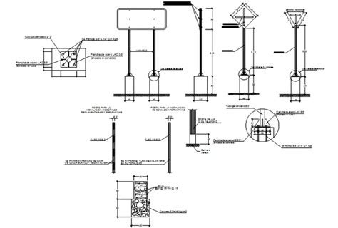 Multiple Bridge Electrical Light Poles Sections And Installation