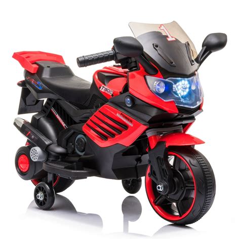 Children Electric Motorcycle Training Wheels Single Drive Toy 6v