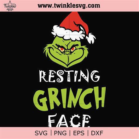 Resting Grinch Face Svg Png Dxf Eps Digital File Ncrm13072033