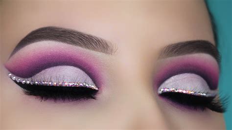Diamond Purple Cut Crease Makeup Tutorial Youtube