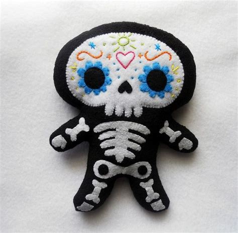 Day Of The Dead Sugar Skull Plushie By Deadly Sweet On Painted