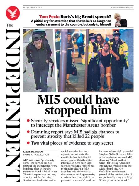 Independent Front Page 3rd Of March 2023 Tomorrow S Papers Today
