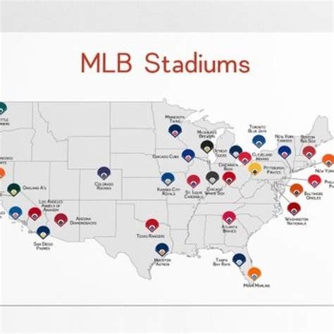 Printable Map Of Mlb Stadiums Printable Maps