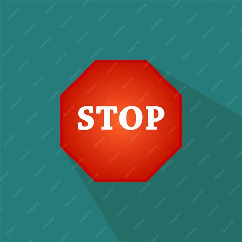 Premium Vector Stop Sign Icon Logo