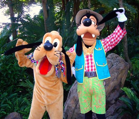 Pluto And Goofy In Their Dino Safari Outfits Disneys Anim Flickr