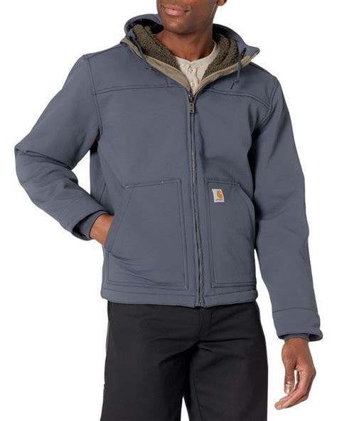 carhartt synthetic big and tall super dux relaxed fit sherpa lined active jacket in blue for men