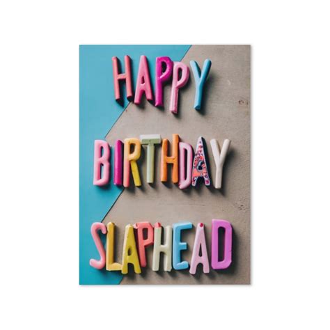 Happy Birthday Slaphead Birthday Card For Bald Men