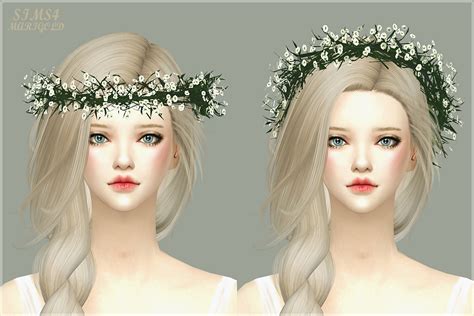 Female Flower Leaf Headband The Sims 4 P1 Sims4 Clove