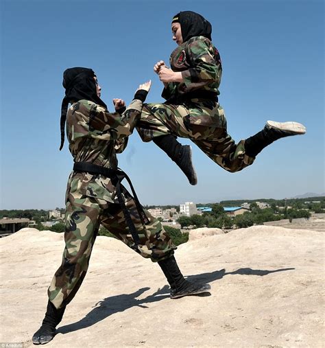 Irans Female Ninja Rangers Train In The Desert Daily Mail Online