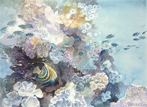 Coral Reef Painting Watercolor Coral Reef Watercolor Paintings