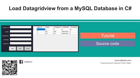 C Tutorials Load Data Into Datagridview From Sql Server Database To
