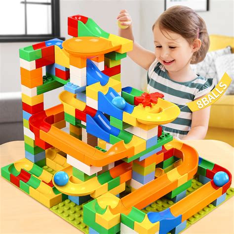 Buy Temi 248 Pieces Marble Run Deluxe Building Block Set For Kids With
