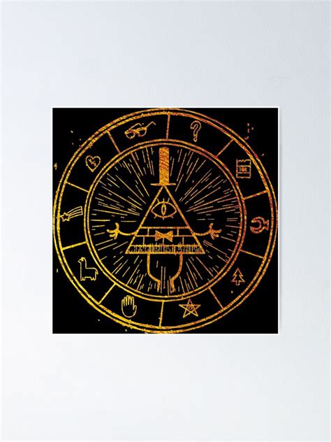 The Bill Cipher Wheel Poster For Sale By Johmite182 Redbubble