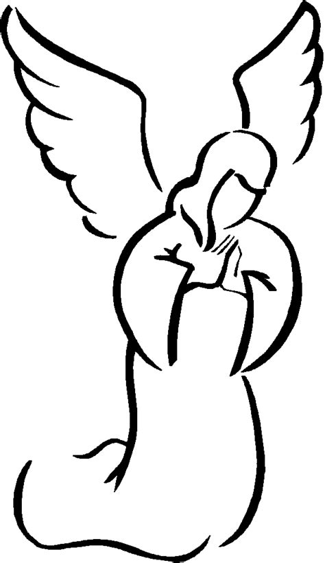 Simple Angel Clipart Black And White Clipart Best