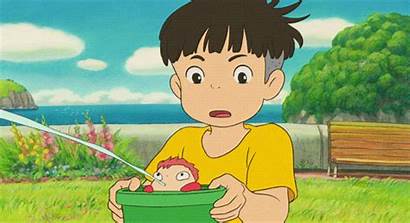Ghibli Studio Ponyo Filmes Anime Sea Cliff