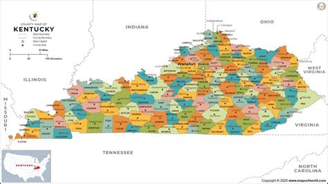 Kentucky County Map Kentucky Counties List