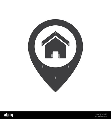 Home Point Location Sign House Map Pointer Icon Stock Vector Image