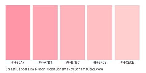 That means, the color peach has the primary color parts as shown below Breast Cancer Pink Ribbon Color Scheme » Monochromatic ...
