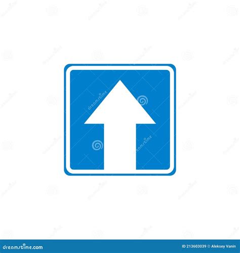 One Way Traffic Sign Flat Icon Stock Vector Illustration Of Sign