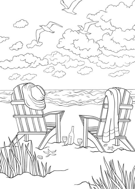 Beach Chairs Coloring Page Free Printable Coloring Pages For Kids