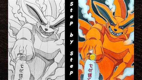 How To Draw Kurama And Naruto Step By Step Tutorial For Beginners Boruto Naruto Next