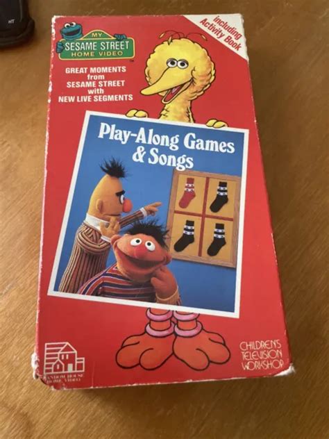Sesame Street Play Along Games And Songs Vhs1986 Rare Vintage Jim
