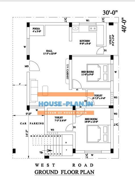 East Facing House Vastu Plan 30x40 Best House Design For Modern House