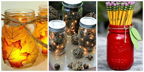 30 Mason Jar Fall Crafts Autumn Diy Ideas With Mason Jars