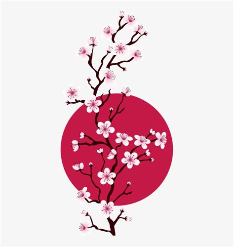 Sakura Flower Png Japanese Cherry Blossom Clipart 395x786 Png