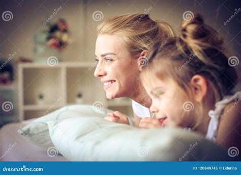 Love Spend Time With My Mom Stock Image Image Of Little Blonde 120849745