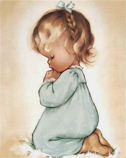 Dibujo De Niña Rezando Children Praying Art Vintage Illustration