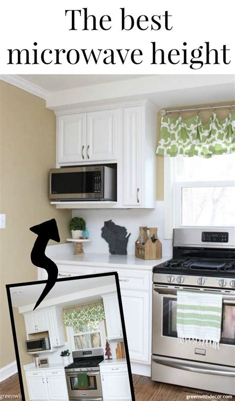 Get microwave stand cabinet for every room in your home. The best microwave height - Green WIth Decor | Built in ...